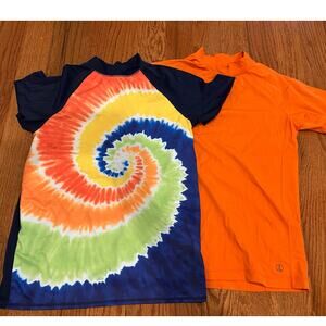 2 Boys Lands End Large Rash guards 14-16
